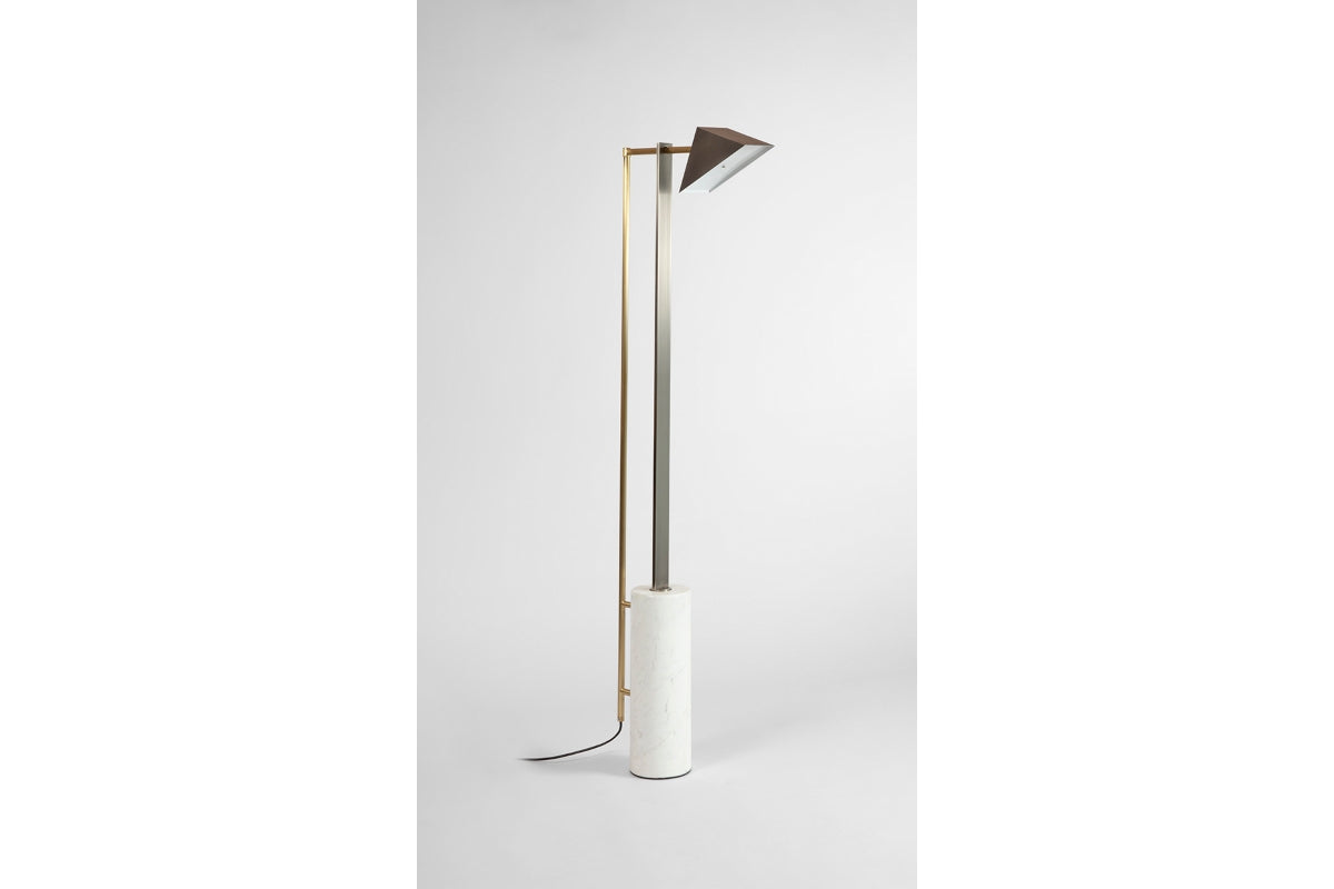 Marble and Wedge Floor Lamp
