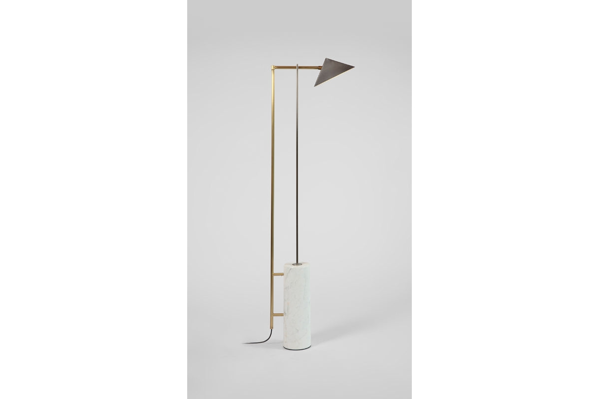 Marble and Wedge Floor Lamp