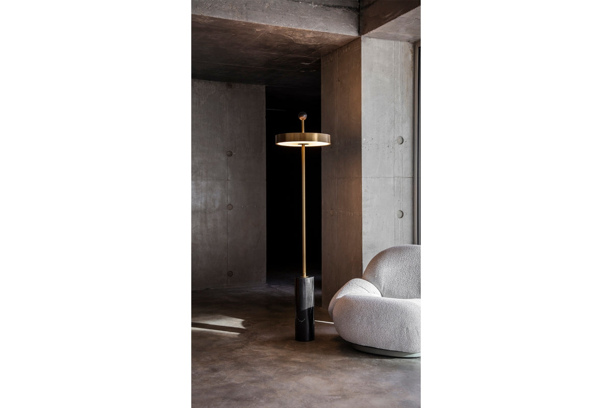 Disc and Ball Floor Lamp
