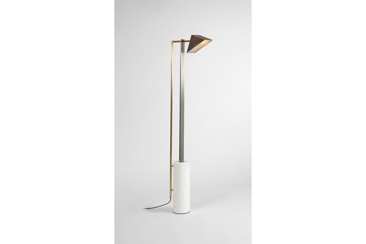 Marble and Wedge Floor Lamp