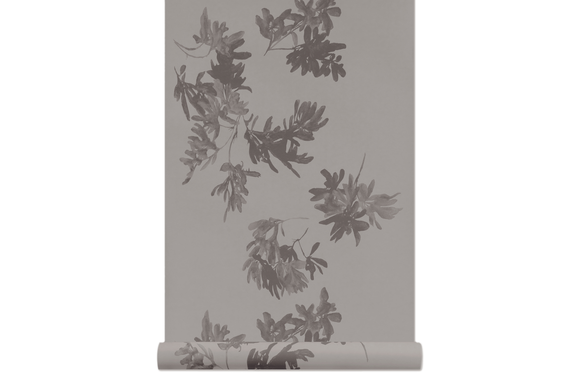 Pittosporum in Mushroom - Wallcovering