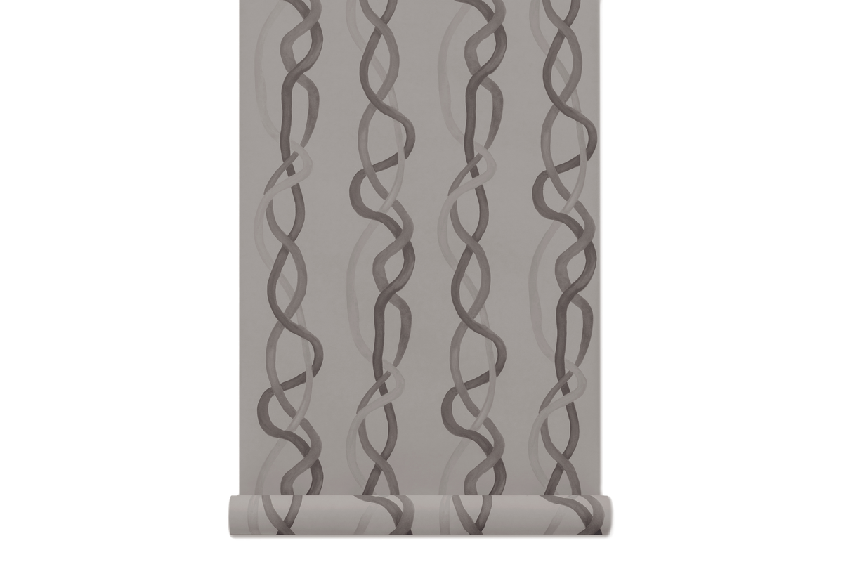 Vines in Mushroom - Wallcovering