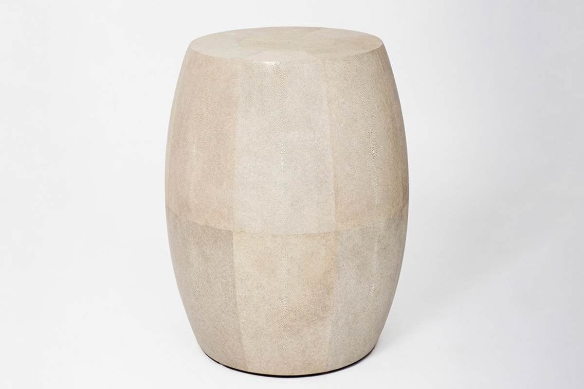 Shagreen Drum Side Table