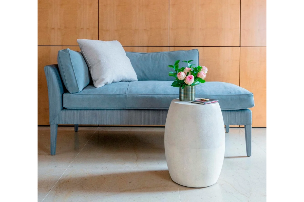 Shagreen Drum Side Table