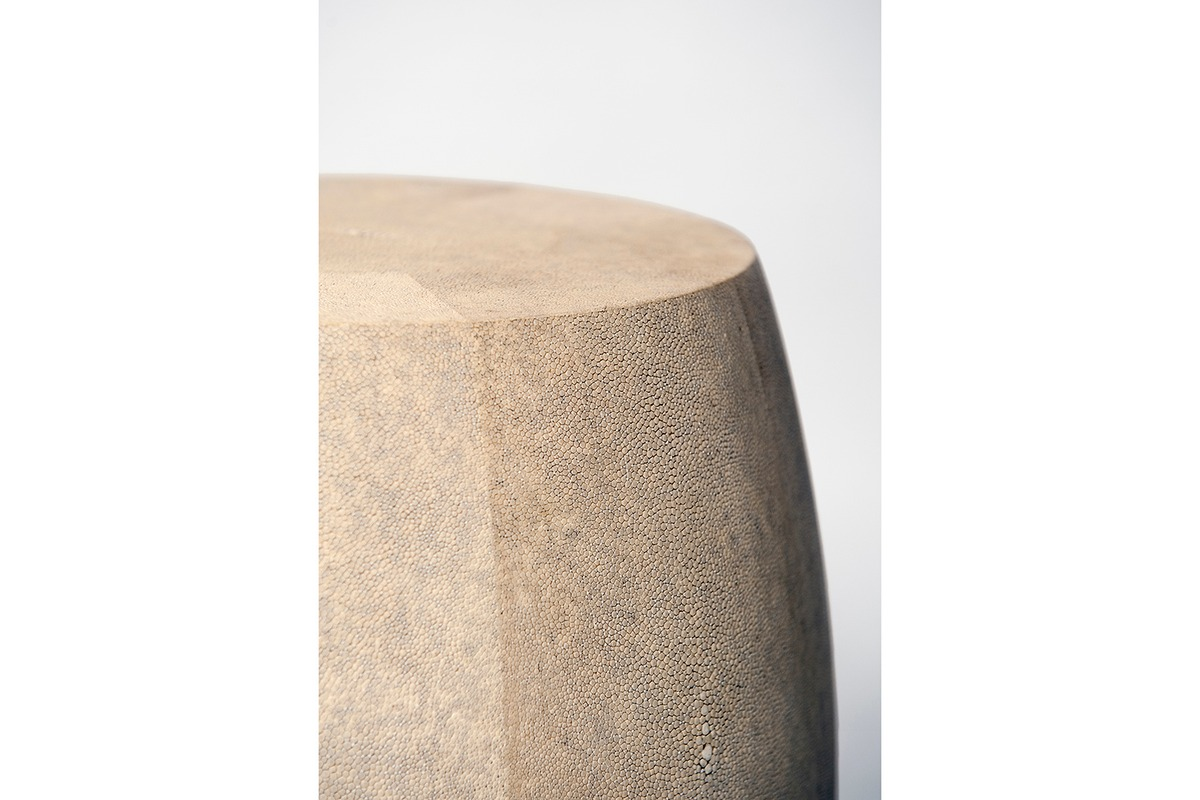Shagreen Drum Side Table