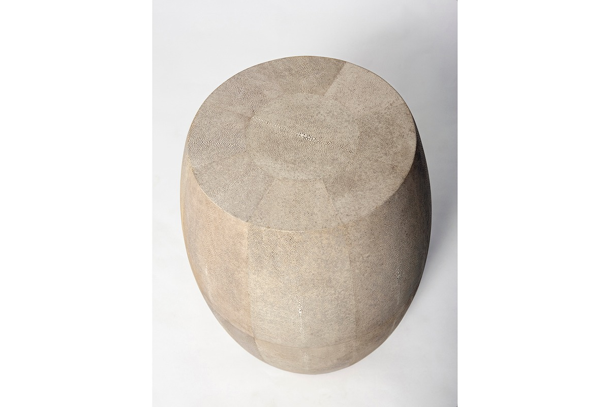 Shagreen Drum Side Table