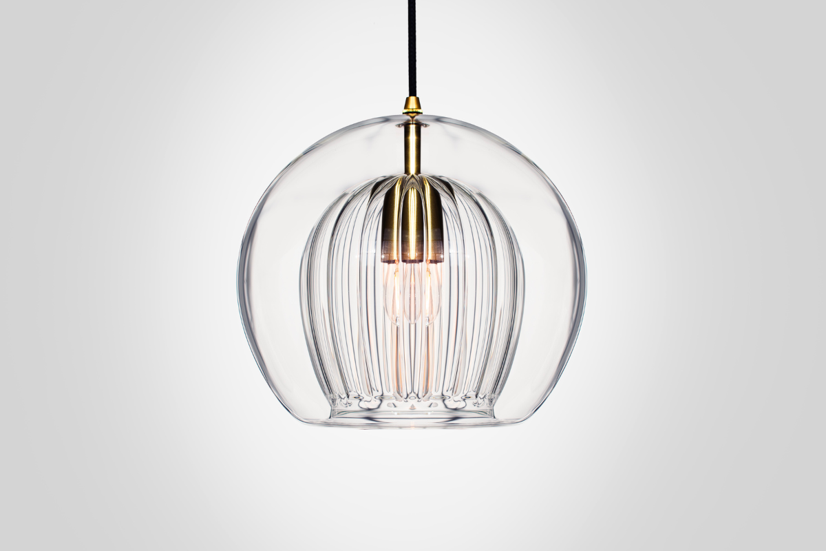 Pleated Crystal Pendant
