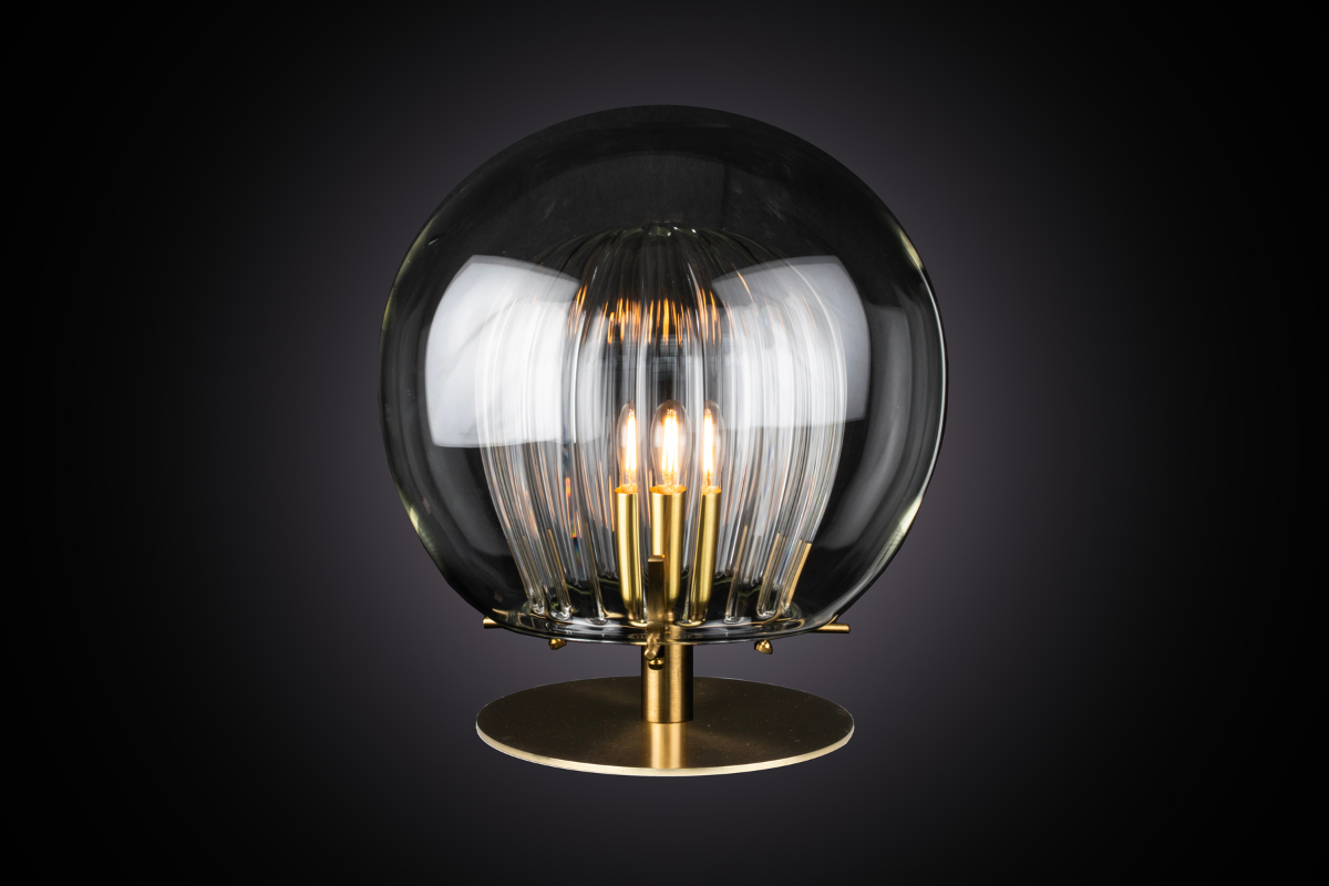 Pleated Crystal Table Lamp